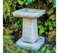 York' Garden Birdbath Rustic Style With Square Top