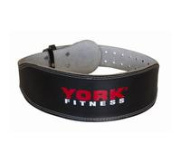 York Leather Weight Lifting Belt With Padded Support For Enhanced Back Protection