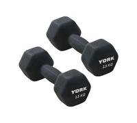 York Neoprene Hex Dumbbells - 2 X 2.5Kg For Enhanced Strength Training And Comfort