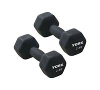 York Neoprene Hex Dumbbells Hand Weights Home Training Gym Fitness 0.5-10kg Pair