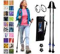 York Nordic Motivator Walking Poles for Balance and Rehab - Patented Stability Grips - Lightweight, Adjustable, and Collapsible -2 Pieces Adjustable w/flip Locks, Detachable feet and Travel Bag