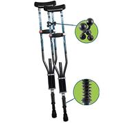 York Nordic - Spring Cushion Crutches Perfect for Sports Injuries and Travel - Heights 4'7" to 6'6" - Adjust Down to 22" for Travel