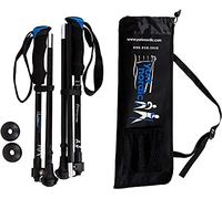 York Nordic Ultralight Folding Walking Poles - Travel Ready - with Rubber Feet, Baskets, and Bag (Trek Grips - 5'3" to 5'7")