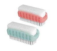 York Prestige Nail Brush with Pumice Stone Mint Colour, Standard