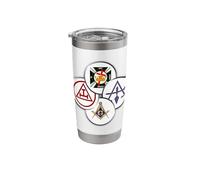 York Rite Mason Royal Arch Knights Templar Select Masonic Stainless Steel Insulated Tumbler