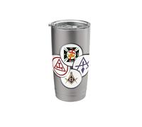 York Rite Mason Royal Arch Knights Templar Select Masonic Stainless Steel Insulated Tumbler