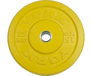 York Solid Rubber Bumper Olympic Coloured Weight Plates