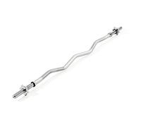 York Fitness Spinlock EZ Curl Bar - Dumbbell Bar for Weightlifting Body Building,Ideal Curl Bar for York FitnesWeight Plates,Silvers, 1 Inch