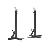 York Squat Stands Adjustable Rack Barbell Spotter Catchers with 1" Weight Pegs