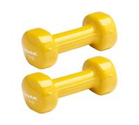 York Fitness Single Vinyl Dipped Dumbbell (Fitbell), Yellow, 2 Kg