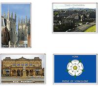 York - Yorkshire - 4 PACK - Jumbo Fridge Magnet/Magnets