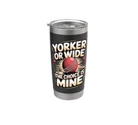 Yorker or Wide the Choice is Mine Cricket Stainless Steel Insulated Tumbler