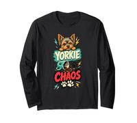 Yorkie Chaos Dog Lover Long Sleeve T-Shirt