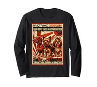Yorkie Dachshund Shih Tzu Funny Soviet Style Long Sleeve T-Shirt
