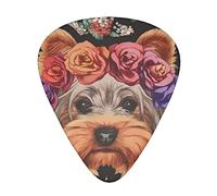 Yorkie Dog Floral Guitar Picks - Guitar Accessories - Guitar Picks For Acoustic Guitar, Electric Guitar, Bass Guitar For Men Women Professional Guitarist, Musicians And Beginner.