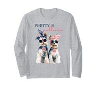 Yorkie Dogs Bad Bitch Pretty Problematic Sassy Bestie Long Sleeve T-Shirt