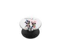 Yorkie Dogs Bad Bitch Pretty Problematic Sassy Bestie PopSockets Adhesive PopGrip