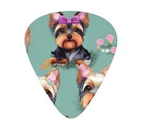 Yorkie Floral Acoustic Guitar Picks - Premium Guitar Plectrum For Bass And Electric Guitar