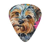 Yorkie Floral - Guitar Picks-12 Pack Includes Thin, Medium & Heavy Gauges, Best Gift for Guitar Lovers