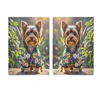 Yorkie Floral Passport Holder Personalized Passport Wallet for Women Men Travel Document Organizer Holder