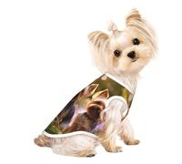 Yorkie Floral2 Print Dog Shirt Summer Pet T-Shirts Stretchy Cats Dogs Tee Shirt Sleeveless Tank Top Dog Vest