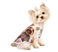 Yorkie Floral3 Print Dog Shirt Summer Pet T-Shirts Stretchy Cats Dogs Tee Shirt Sleeveless Tank Top Dog Vest