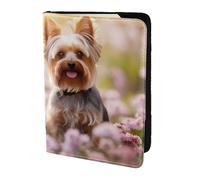 Yorkie Floral3 print Passport Cover, Passport Holder Cover Wallet Passport Wallet Case for Cards and Documents
