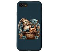 Yorkie Grandpa Gnome In A Dog Basket With Floral Blue Flower Case for iPhone SE (2020) / 7 / 8