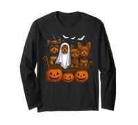 Yorkie Halloween Funny Yorkshire Terrier Dog Trick or Treat Long Sleeve T-Shirt