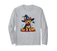 Yorkie, Halloween, Yorkshire Terrier, Witch's Hat Long Sleeve T-Shirt