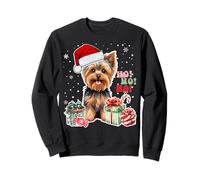 Yorkie Ho Ho Christmas Yorkshire Terrier Santa Claus Hat Sweatshirt