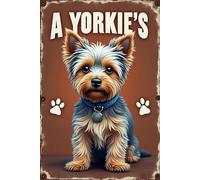 Yorkie House Rules Funny Metal Tin Sign Vintage 'I Am Your Friend' Poster 12x8 Inch Yorkie Dog Vintage Tin Sign Religious Metal Wall Art for Home Church Prayer Room Office Chapel Decor 8x12 Inch