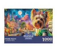 Yorkie in TownDeluxe Jigsaw Puzzles for Adults Featuring 1000 Intricate And Challenging Educational Puzzle Pieces - Crafted to Be An Exceptional Gift Jigsaw Puzzles for Adults And Young Adults Age 12