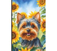 Yorkie Journal - Yorkshire Terrier in Sunflowers | Cute Dog Lover College Lined 120 Page Book: Lined Notebook for Dog Lovers | Perfect Gift for Yorkie Owners, Students, & Journaling