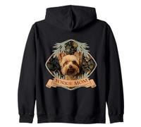 Yorkie Mom Cute Vintage Yorkshire Terrier Zip Hoodie