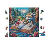 Yorkie Puppy Magic Book 100 Pcs Jigsaw Puzzle Bundle Family Puzzle Lovers Fun Family Game Mindful Activity Spring Cardboard 28x28cm