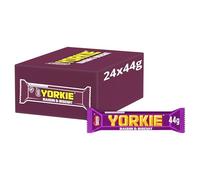 Yorkie Raisin & Biscuit Chocolate Bar - Chunky & Substantial, 44g | Multipack of 24