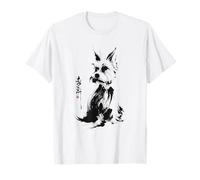 Yorkie Sumi-e Art Calligraphy Brush Yorkshire Terrier Dog T-Shirt