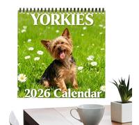 Yorkies 2026 Wall Calendar, Dog Calendar 2026, 12-Month Yorkshire Terrier Calendars With Full-Color Photography & Dog Lover Organization