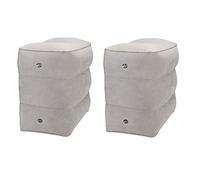 YORKING 2PCS Inflatable Foot Rest Pillow for Plane 3 Layers Adjustable Heights Leg Rest Cushion Toddler Airplane Travel Essentials Multifunctional Airplane Foot Rest for Office Home Travel