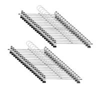 YORKING Trouser Hangers 40 Pack Skirt Pant Hangers Metal Clips Adjustable Coat Hangers Space Saving Non-Slip Closet Organizer for Scarfs Jeans Clothes Skirt Towels