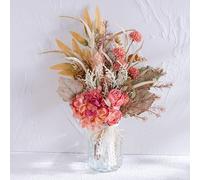 Yorkmills Artificial Fake Flowers in Vase- Pink Rose, Hydrangea and Dandelion Flowers with Vase for Spring Decor Arrangement Decor Home Coffee Centerpiece Table Decor