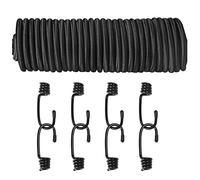 Yorkmills Bungee Cords with Hooks 20M Elasticated Secure Rope, Elastic Cord and Fixings, Heavy Duty Bungee Straps, Black 5mm Shock Cord Resilient Versatile, Perfect for Transport Bicycle Loading