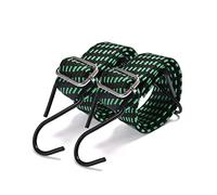 Yorkmills Bungee Cords with Hooks, 2Pack Adjustable Bungee Cord Extra Long Flat Elasticity Rope Heavy Duty Rubber Elastic Straps with Adjustment Metal Buckle for Luggage Camping Gardening Moving Cargo