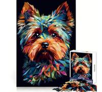 Yorkshier Terrier Abstract 1000-piece Jigsaw Puzzles Logical Skill Mindful Leisure Precise Join Thoughtful Gift (50x75cm)