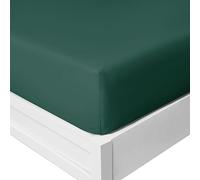 Yorkshire Bedding 25 Cm Fitted Bed Sheets - Super Soft Deep Fitted Sheet Brushed Microfibre Anti Wrinkle Bedsheet Breathable & Fade Resistant (Double, Emerald)