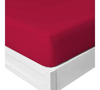 Yorkshire Bedding 25 Cm Fitted Bed Sheets - Super Soft Deep Fitted Sheet Brushed Microfibre Anti Wrinkle Bedsheet Breathable & Fade Resistant (Red, King)