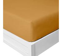 Yorkshire Bedding 25 Cm Fitted Bed Sheets - Super Soft Deep Fitted Sheet Brushed Microfibre Anti Wrinkle Bedsheet Breathable & Fade Resistant (Ochre, Super King)
