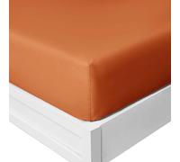 Yorkshire Bedding 25 Cm Fitted Bed Sheets - Super Soft Deep Fitted Sheet Brushed Microfibre Anti Wrinkle Bedsheet Breathable & Fade Resistant (Super King, Rust)