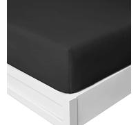 Yorkshire Bedding 25 Cm Fitted Bed Sheets - Super Soft Deep Fitted Sheet Brushed Microfibre Anti Wrinkle Bedsheet Breathable & Fade Resistant (Black, Super King)